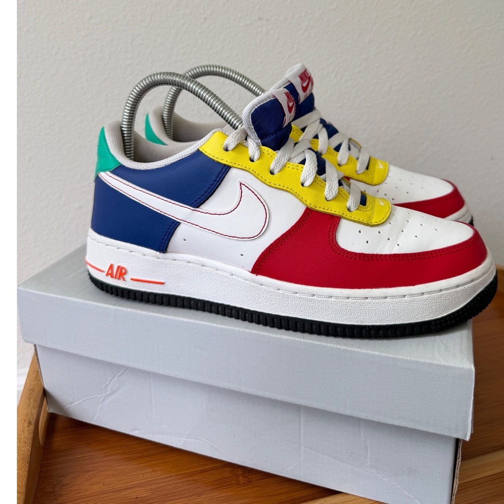 Nike Air Force 1 Low Multi-Color Primary Colors FN6980-657 Boys 7Y Womens 8.5 - Picture 2 of 16